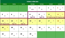 Lịch nghỉ tết Nguyên đán 2024 chính thức, từ 29 12 Âm lịch