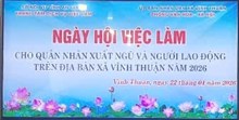 Trung tâm Dịch vụ việc làm tỉnh An Giang tư vấn, giới thiệu việc làm cho quân nhân xuất ngũ, người lao động trên địa bàn xã Vĩnh Thuận năm 2026