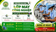 THÔNG BÁO KHAI GIẢNG LỚP MAY CÔNG NGHIỆP